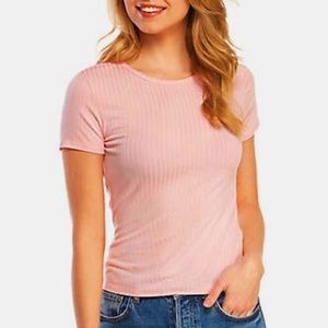 FREE PEOPLE Baby Rib Tee NWT Blush SZ XS, S, M, L